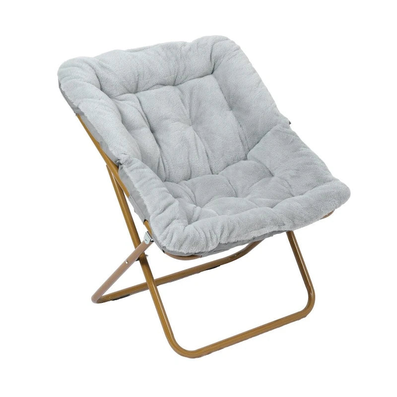 Fauteuil soucoupe pliant rembourré surdimensionné avec ottoman