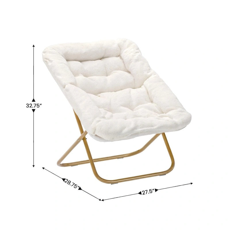 Fauteuil soucoupe pliant rembourré surdimensionné avec ottoman