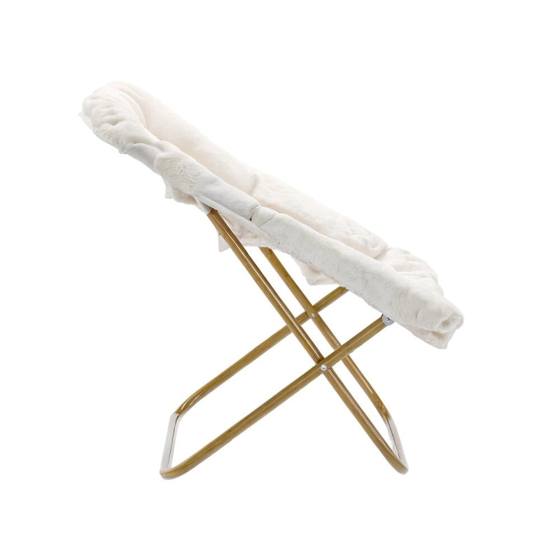 Fauteuil soucoupe pliant rembourré surdimensionné avec ottoman