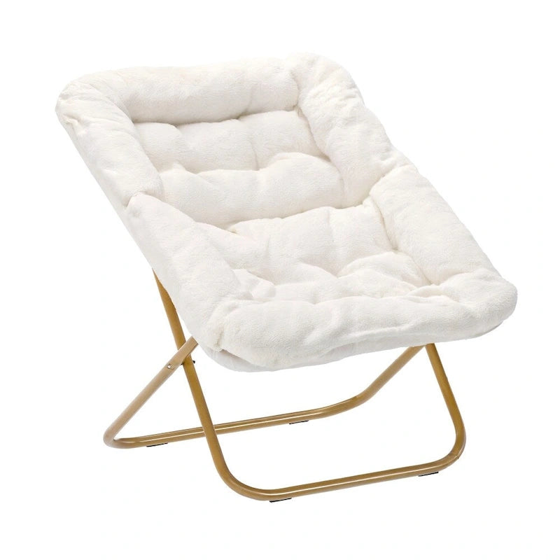 Fauteuil soucoupe pliant rembourré surdimensionné avec ottoman