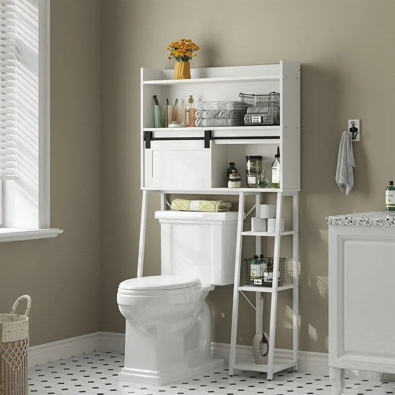 Meuble de rangement pour WC avec porte-rouleau de papier toilette
