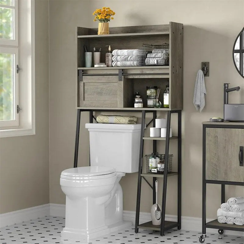 Meuble de rangement pour WC avec porte-rouleau de papier toilette