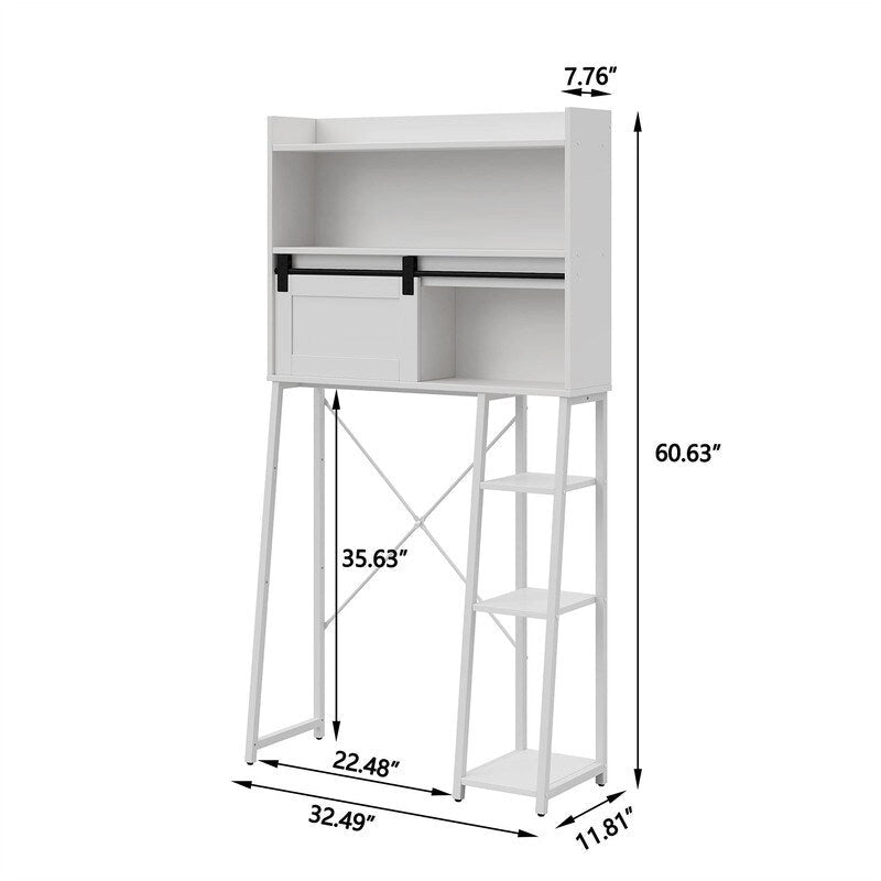 Meuble de rangement pour WC avec porte-rouleau de papier toilette