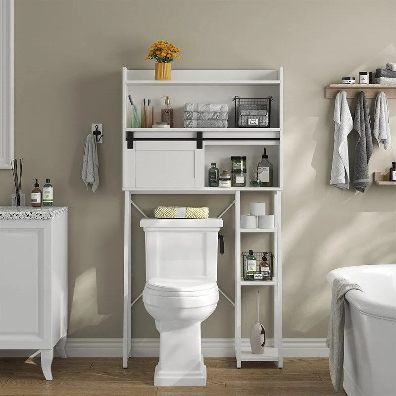 Meuble de rangement pour WC avec porte-rouleau de papier toilette