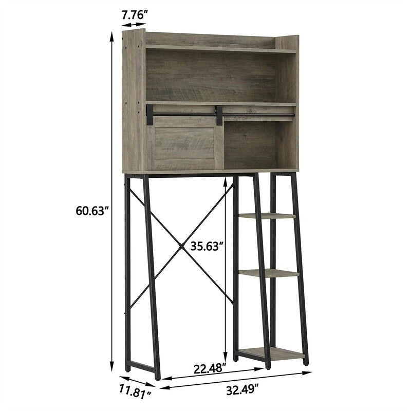 Meuble de rangement pour WC avec porte-rouleau de papier toilette