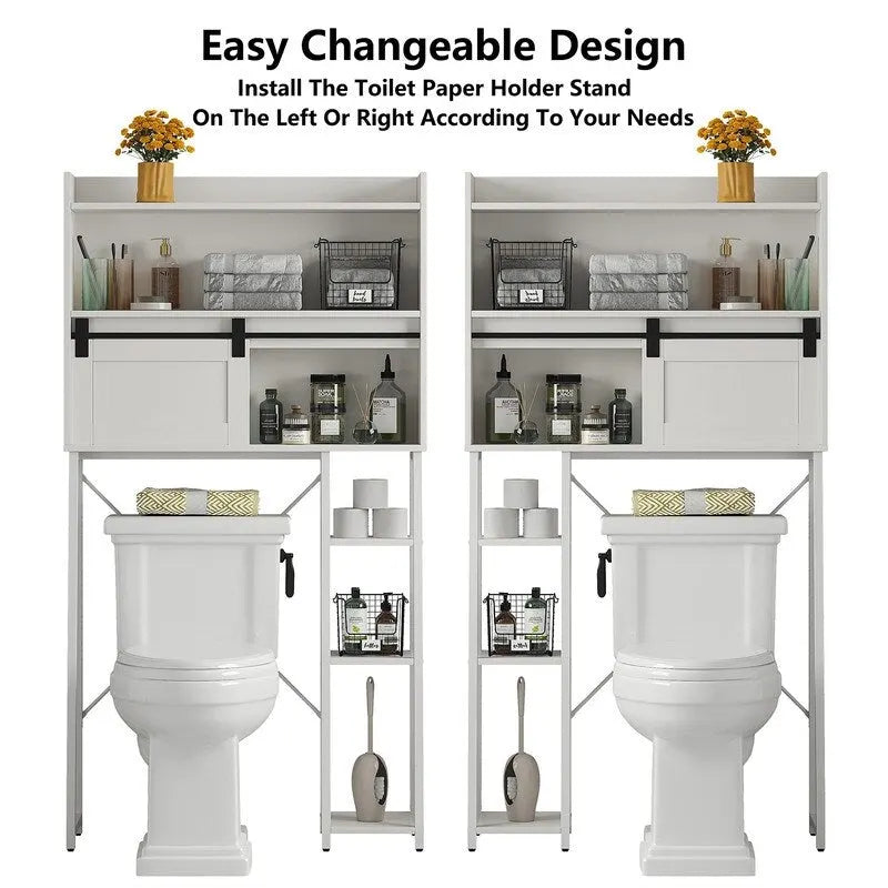 Meuble de rangement pour WC avec porte-rouleau de papier toilette