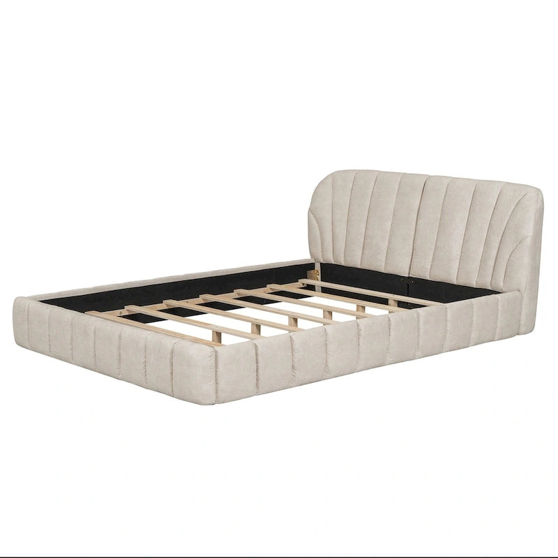Lit plateforme tapissé